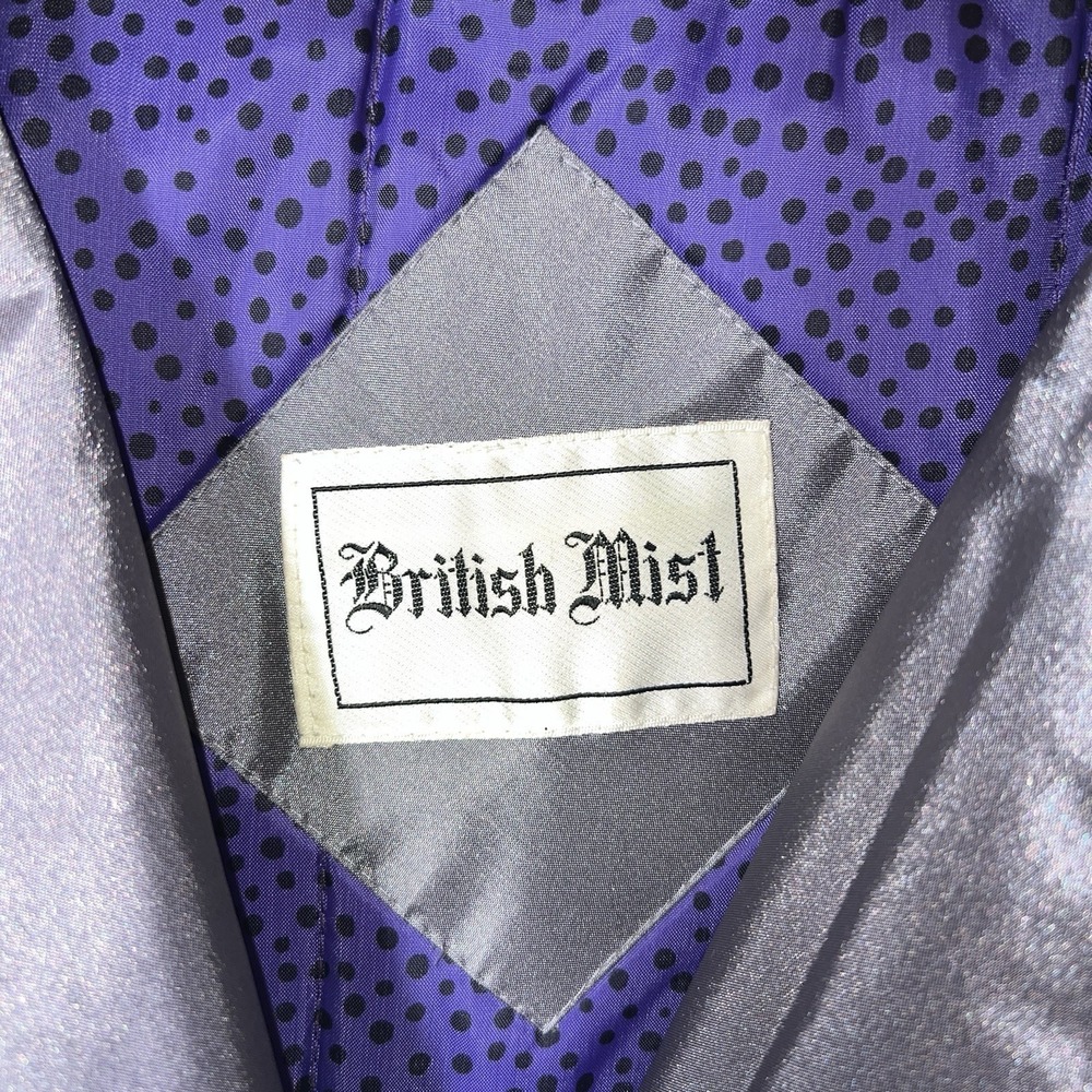 British Mist Women's Long Trench Coat Size 10 Gray Double Breasted Belted 48" - Picture 3 of 11